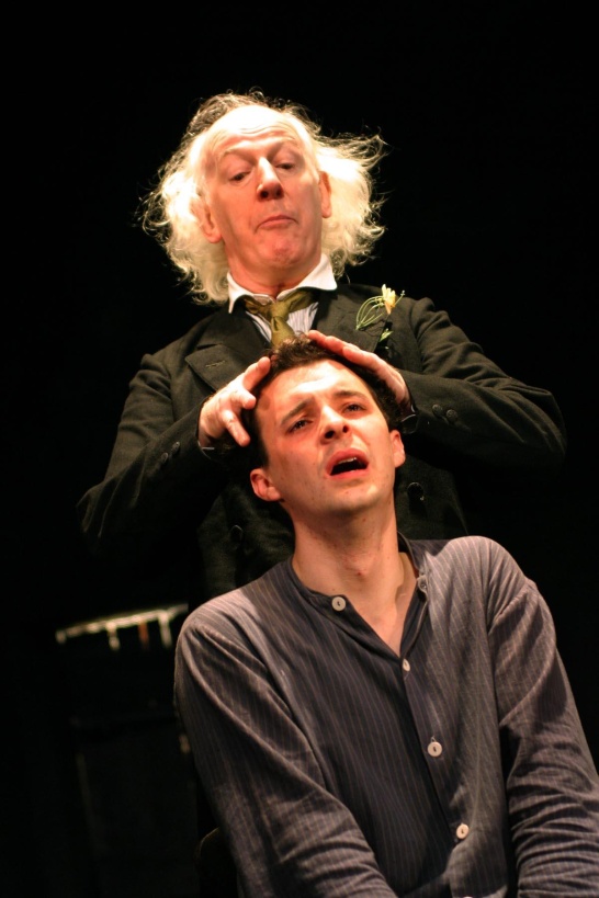 A production photo of Sharon's Grace by John B. Keane featuring Tom Hickey and Tom Vaughan-Lawlor.