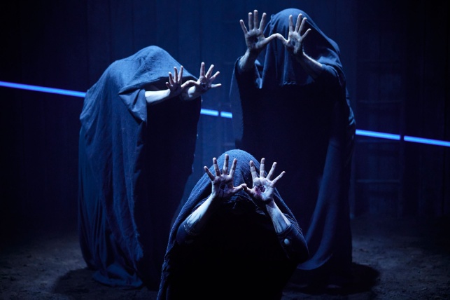 Emmet Farrell, Caitríona Ennis and Pattie Maguire in Macbeth by William Shakespeare; photo by Ros Kavanagh.