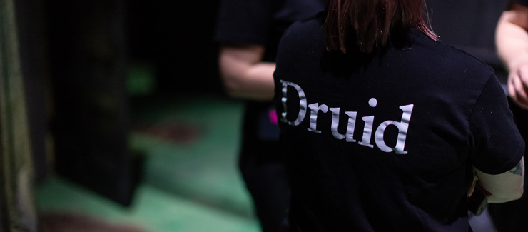 			11 Backstage during a performance of Druid O Casey by Druid Theatre photo by Ste Murray stage management team