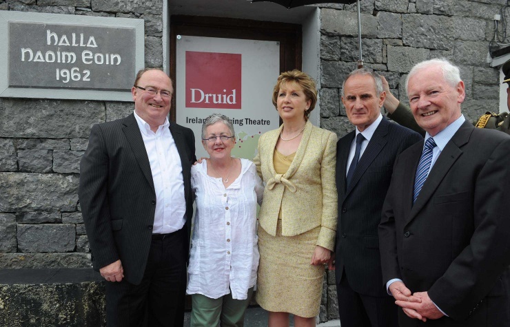 A group photo of five people on Inis Meáin