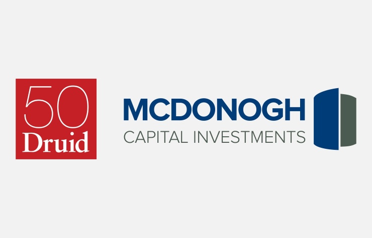 A graphic featuring the logos of Druid and McDonogh Captial Investments.